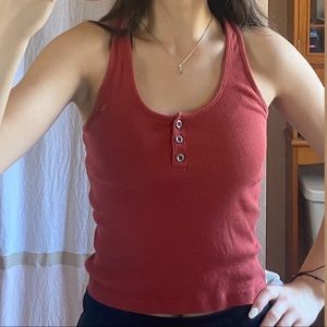 Copper/rust colored tank top, originally from Tilly’s.